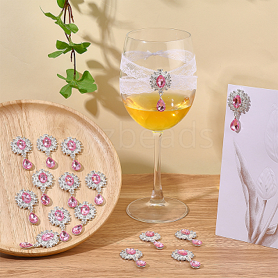 16Pcs Alloy Rhinestone Cabochons ALRI-FG0001-05D-1