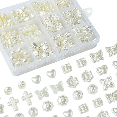 ABS Plastic Imitation Pearl Bead SACR-FS0001-82-1