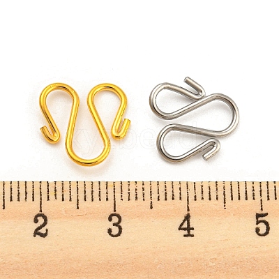 60Pcs 2 Colors 304 Stainless Steel Hook Clasps STAS-UN0050-71-1
