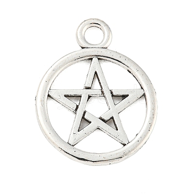 Tibetan Style Alloy Ring with Star Pendants TIBEP-Q043-036-RS-1