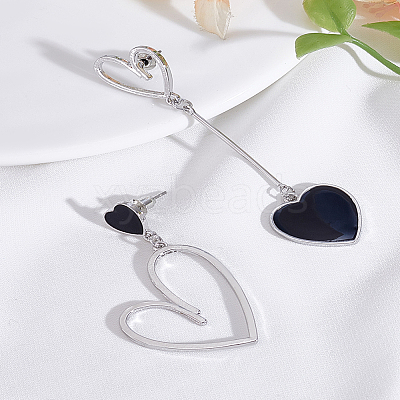 1 Pair Alloy Dangle Stud Earrings EJEW-LP0003-54P-02-1
