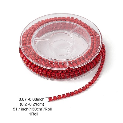 Electrophoresis Brass Rhinestone Strass Chains CHC-YW0001-05B-1