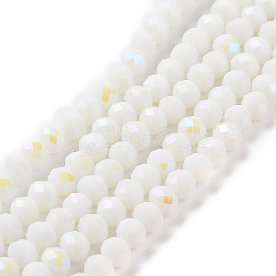 Electroplate Opaque Solid Color Glass Beads Strands LS-EGLA-A034-P6mm-L17-1