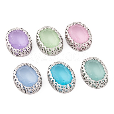 Oval Shaped Sew on Rhinestone GLAA-K069-04B-P-1