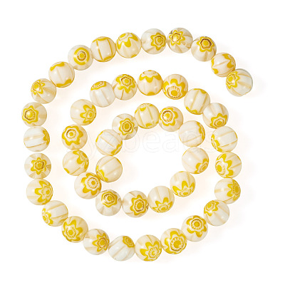 1Strand Round Millefiori Glass Beads Strands LK-TADJ0001-01A-1