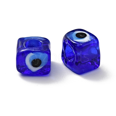Handmade Evil Eye Lampwork European Beads LAMP-G143-06E-1