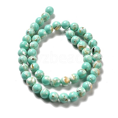 Synthetic Turquoise and Sea Shell Assembled Beads Strands G-D482-01D-08-1