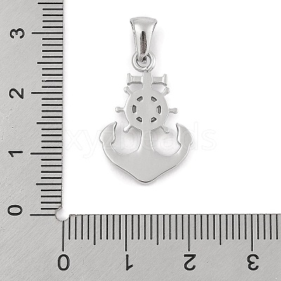 304 Stainless Steel Micro Pave Cubic Zirconia Pendants STAS-D112-03P-06-1