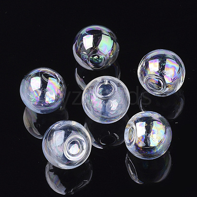 Round Handmade One Hole Blown Glass Globe Ball Bottles BLOW-R002-20mm-AB-1