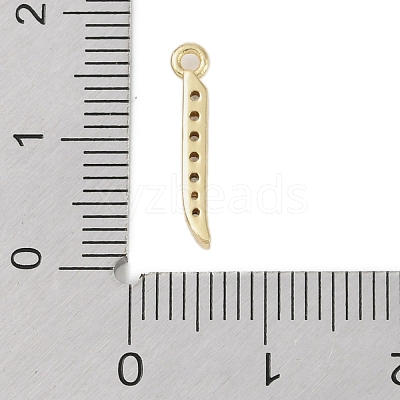 Rack Plating Brass Micro Pave Clear Cubic Zirconia Pendants KK-A224-03H-G-1