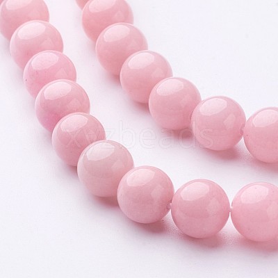 Natural Dyed Yellow Jade Gemstone Bead Strands G-R271-8mm-Y-M-1
