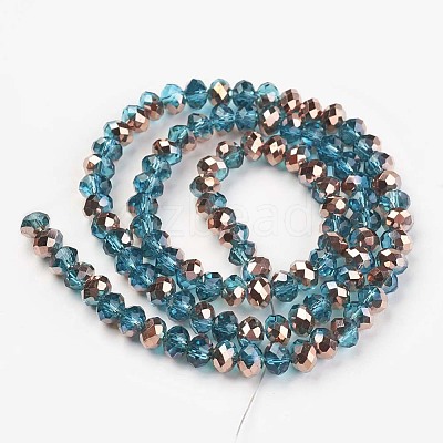 Electroplate Transparent Glass Beads Strands EGLA-A034-T2mm-N06-1