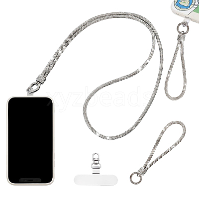 2Sets 2 Styles Alloy Mobile Phone Straps AJEW-NB0009-04A-1