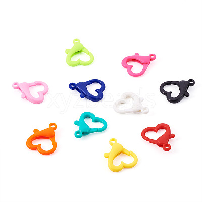 120Pcs 10 Colors Plastic Lobster Claw Clasps KY-YS0001-05-1
