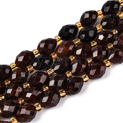 Natural Orange Garnet Beads Strands G-N342-35-8x6-05-1