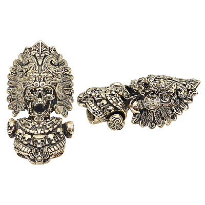 1Pc Tibetan Style Brass Shackle Clasps KK-NB0003-67B-1