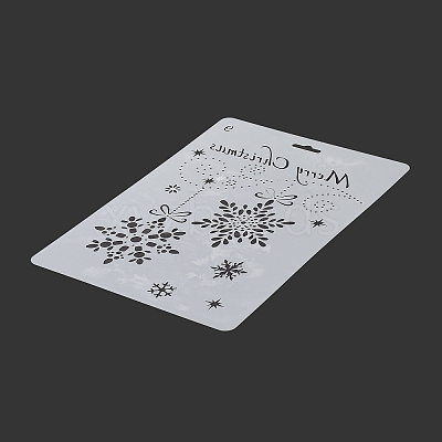 Creative Christmas Plastic Drawing Stencil X-DIY-L007-09-1