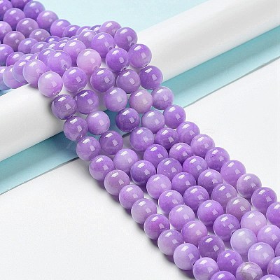 Dyed Natural Green Jade Beads Strands JBS053-10MM-29-1