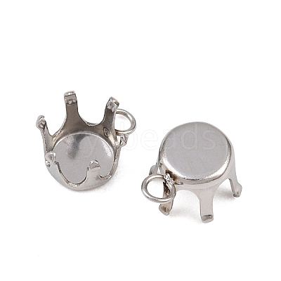 304 Stainless Steel Pendant Rhinestone Claw Charms Settings STAS-B121-01B-P-1