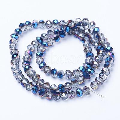 Electroplate Transparent Glass Beads Strands EGLA-A034-T4mm-Z01-1