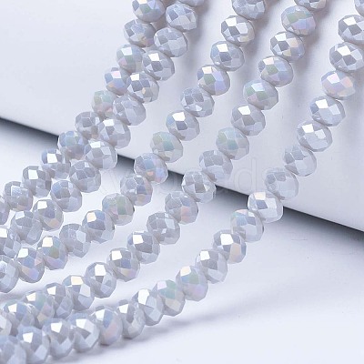 Electroplate Glass Beads Strands EGLA-A034-P1mm-B11-1