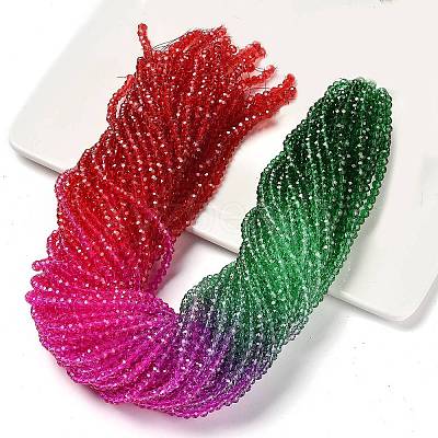 Transparent Painted Glass Beads Strands DGLA-A034-T4mm-A24-1