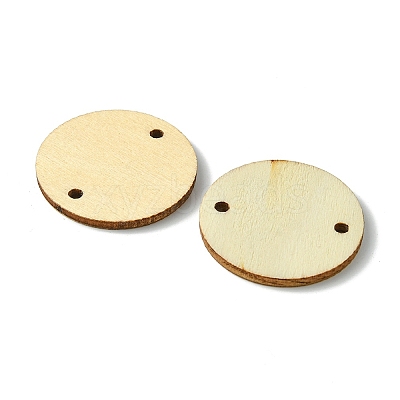 50Pcs Undyed Unfinished Wood Connector Charms WOOD-FS0001-11-1