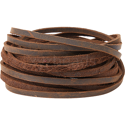 Flat Cowhide Leather Jewelry Cord LC-GF0001-10B-03-1