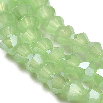 Imitation Jade Electroplate Glass Beads Strands LS-EGLA-F029-J4mm-A01-1