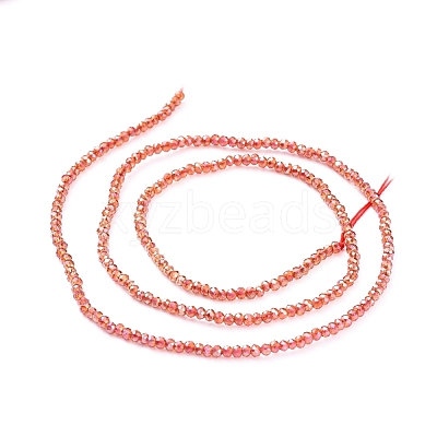 Electroplate Glass Beads Strands X-EGLA-F149-FR-01-1