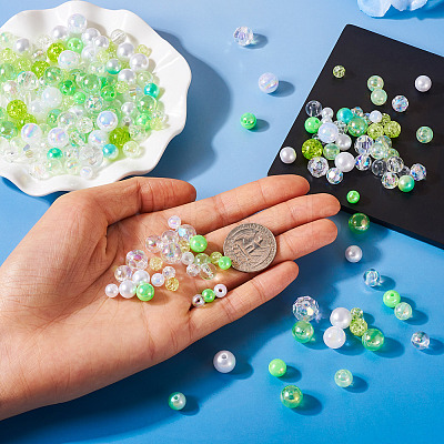 Transparent & Opaque Acrylic Bead OACR-TAC0002-08D-1