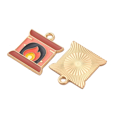 Christmas Alloy Enamel Pendants ENAM-K080-01I-G-1
