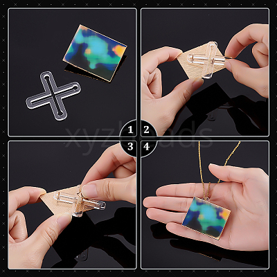 36Pcs Transparent Acrylic Multi-strand Links TACR-PH0001-98-1