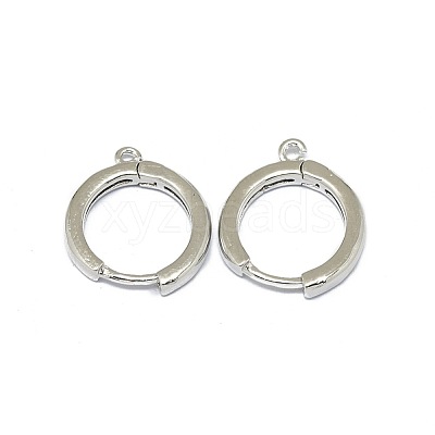 Brass Huggie Hoop Earring Findings PALLOY-F249-19P-1