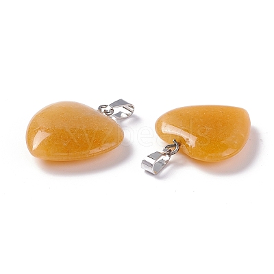 Natural Yellow Aventurine Pendants G-G956-B25-FF-1