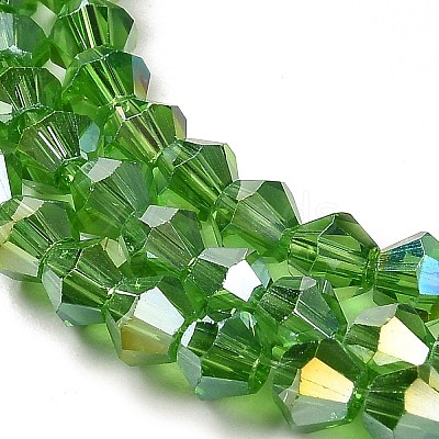 Transparent Electroplate Glass Beads Strands EGLA-A039-T3mm-B03-1