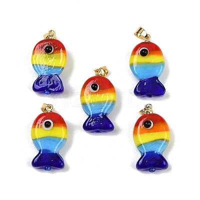 Handmade Lampwork Pendants X1-LAMP-A007-01G-05-1