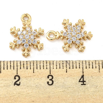 Brass Micro Pave Clear Cubic Zirconia Pendants FIND-Z044-09KCG-1