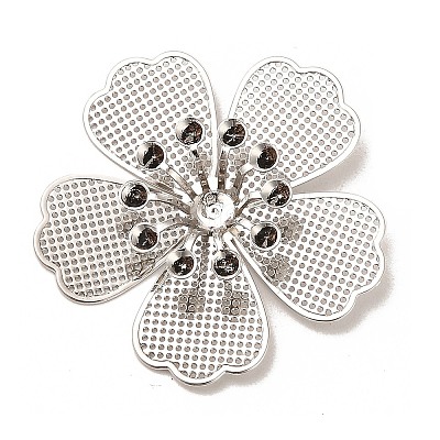 Rack Plating Brass Rhinestone Settings KK-H454-02P-1