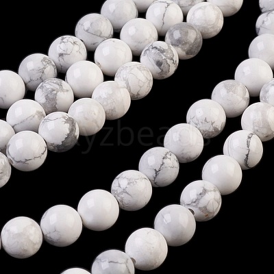 Natural Howlite Beads Strands X-TURQ-G090-8mm-1