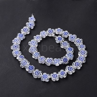 Handmade Millefiori Glass Bead Strands LAMP-J035-10mm-55-1