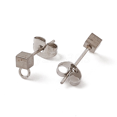 Non-Tarnish 304 Stainless Steel Stud Earring Findings STAS-E179-03P-01-1