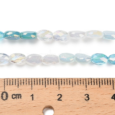 Electroplated Glass Beads Strands EGLA-P067-02A-02-1