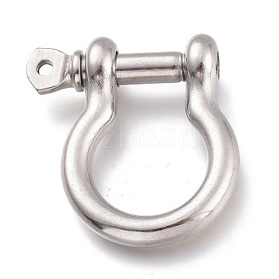 Tarnish Resistant 304 Stainless Steel D-Ring Anchor Shackle Clasps STAS-Z017-15P-01-1