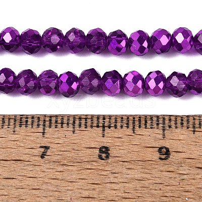 Transparent Electroplate Glass Beads Strands LS-EGLA-Q131-01A-09-1