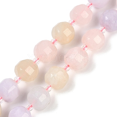 Natural Morganite Beads Strands G-B125-O08-01-1