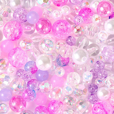 Transparent & Opaque Acrylic Bead LS-OACR-TAC0002-08F-1