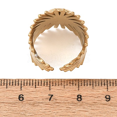 V-Shaped 304 Stainless Steel Cuff Ring Components SA-CBAC0DF-01A-G-1
