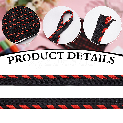 50 Yards Polyester Chenille Furry Braided Lip Cord Trim OCOR-WH0070-154B-1