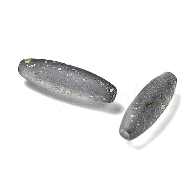 Frosted Glass Beads FGLA-L001-001G-1
